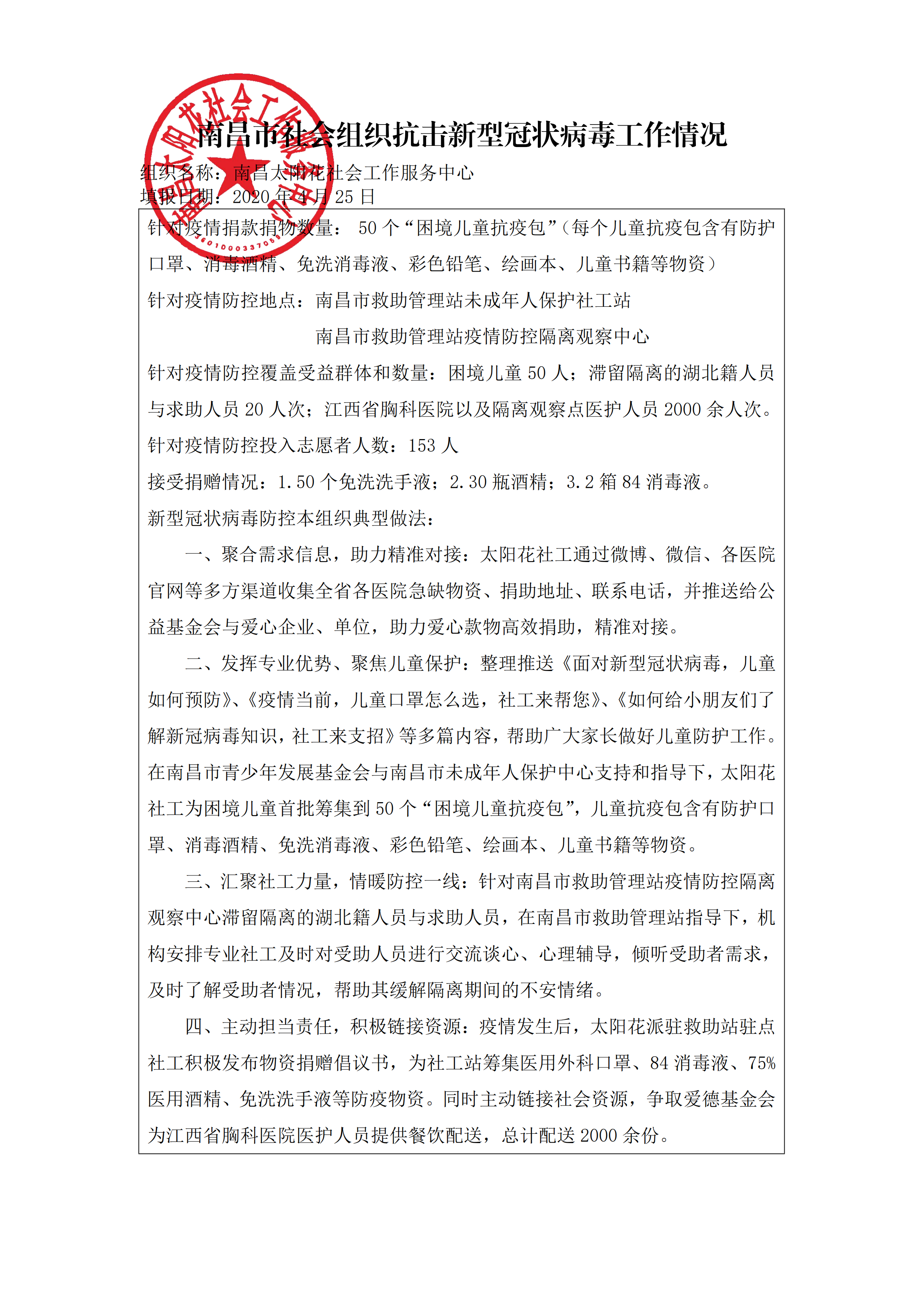 南昌太阳花社会工作服务中心